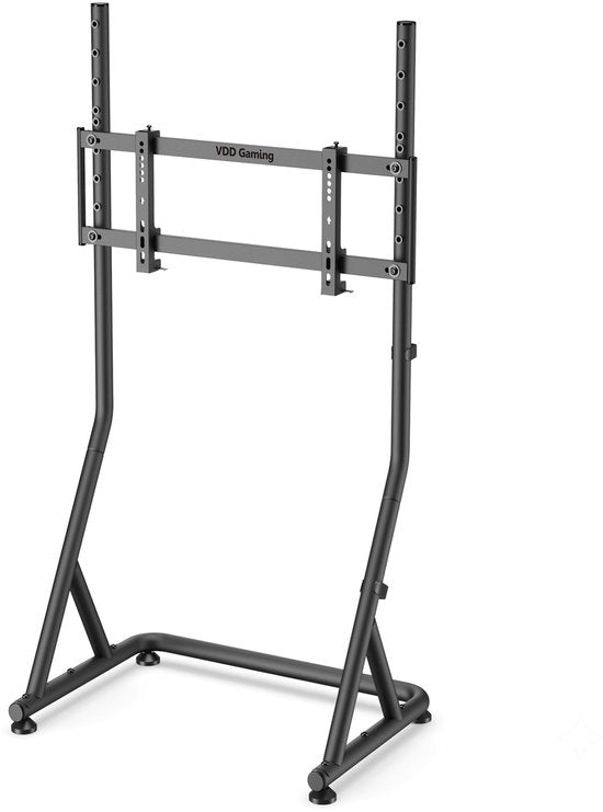 VDD Gaming - Monitor standaard - Monitorstandaard voor Sim racing - Universeel - 32" t/m 55" - Vrijstaand - Verstelbaar - Vergrendelbaar - 72 x 48 x 123 cm - 50 kg - Zwart