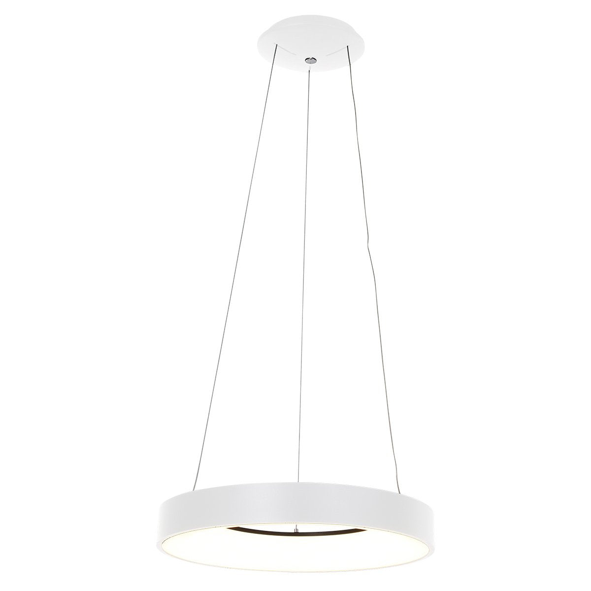 Hanglamp Ringlede 2695W Wit rond 48cm elektrisch verstelbaar hoogte met kunststof en metaal Steinhauer Modern