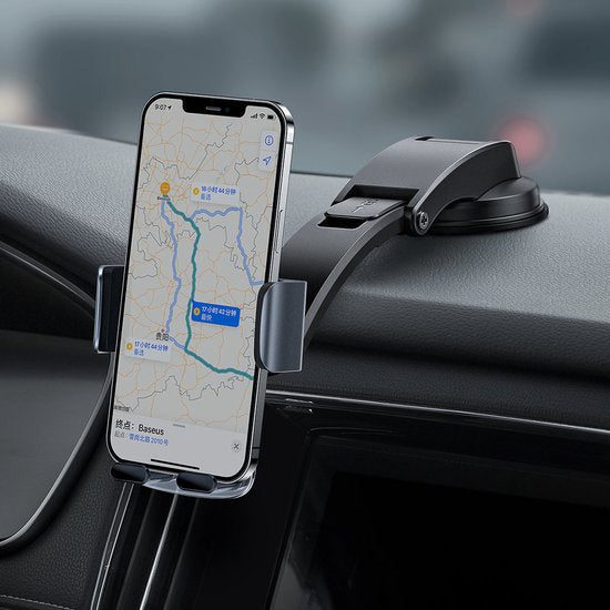 Baseus Telefoonhouder Auto Dashboard/Ventilatierooster Zwart