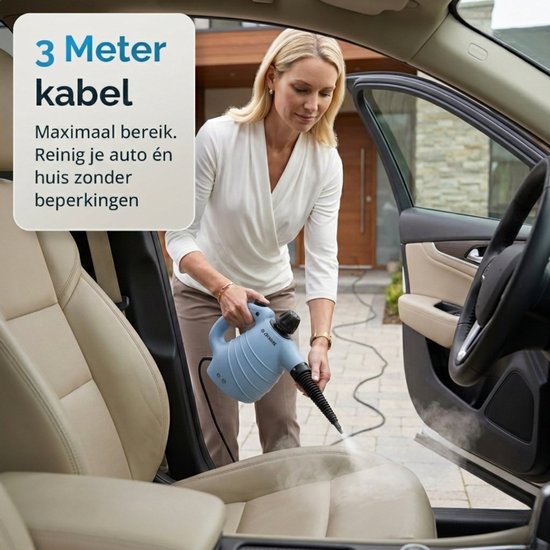 Joyware® 13-in-1 Stoomreiniger S1 – Krachtige Handstoomreiniger – Tapijtreiniger & Vlekkenreiniger voor Bank, Badkamer & Bekleding – Steam Cleaner – 1050W – 450ML