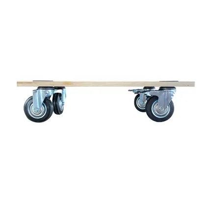 T4all Meubelroller - 400 kg - Multiplex - 58 x 30 cm - 4 Zwenkwielen - 2 Remmen - Zwart