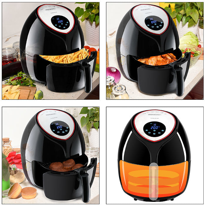 Monzana Airfryer Family HF105 - MET touch display - 1800 W - 6,5L