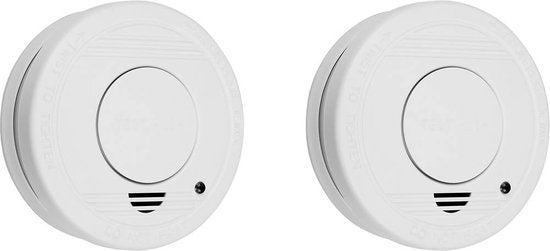 Smartwares 10.048.28 - Rookmelder 2st 85dB - 1 Jaar batterij, 10 jaar sensor - TUV Gecertificeerd - Brandmelder