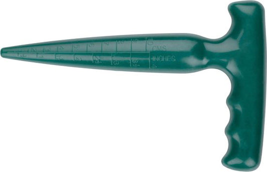 BLACK+DECKER Pootstok met Maataanduidingen 0-10CM - Bollenplanter - Perfect voor Zaadjes Planten - 11 x 17,4 x 2,5 CM - Groen