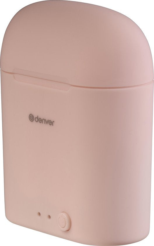 Denver TWE-46 - Earbuds - Wireless - Draadloos Oordopjes - Bluetooth - met oplaad case - handsfree - sporten - headset - In-ear - Bluetooth 5.0 - Roze