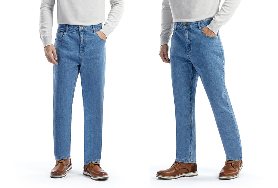 Milanoro - Stijlvolle jeansbroek voor heren - Lichtblauw - W36 - L34