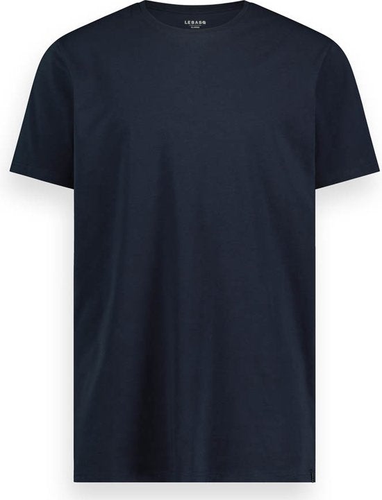 LebasQ - Miles' T-shirt voor heren - 3 pack - met Ronde hals - Extra lang - Geschikt als Ondershirt - Blauw - XL - Katoen