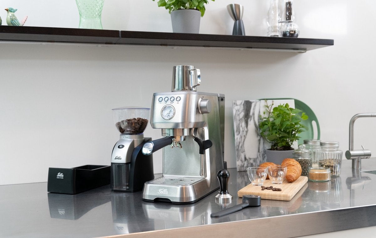 Solis Barista Perfetta Plus 1170 V2 – 1700W Piston Espresso Machine – Espresso & Cappuccino – Zilver