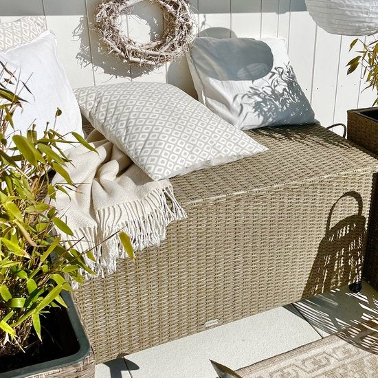 Casaria Opbergkist – Weerbestendig 122x56x61cm 360L - Crème