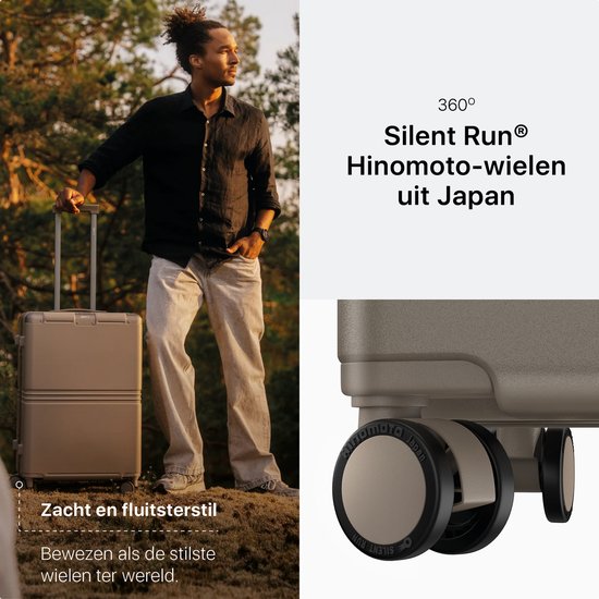 ONYX Hybrid Pro Check-in Koffer Medium 70 Liter - Gerecycled Polycarbonaat en Ritsloos Design - Reiskoffer met TSA slot en Spinner wielen - Lichtgewicht Trolley met Laptopvak - Desert Clay