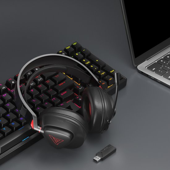 TAIDU THS318 2.4GHz Draadloze Gaming Headset - Over ear koptelefoon - met microfoon - Geschikt voor PS4/PS5, Nintendo Switch - Zwart
