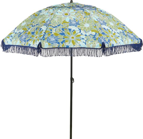 Mica Decorations Bloem Parasol - H238 x Ø220 cm - Blauw