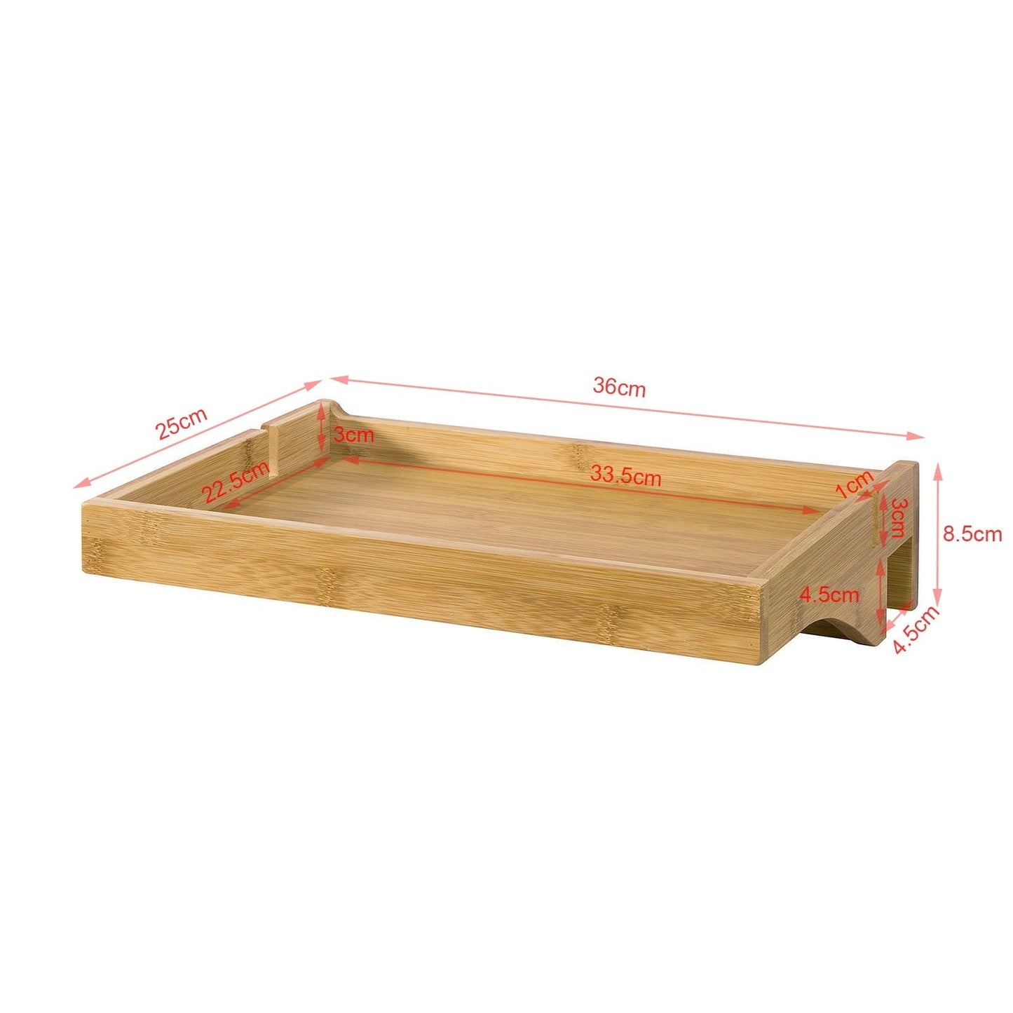 SoBuy Bedplank klembevestiging - Max. 2,5 kg - 36 x 25 x 9 cm - Hout