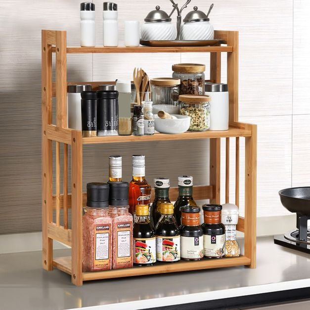 Coast Aanrecht Organizer - Kruidenrek/Opbergrek - 41,5 x 18 x 50 cm - Bruin