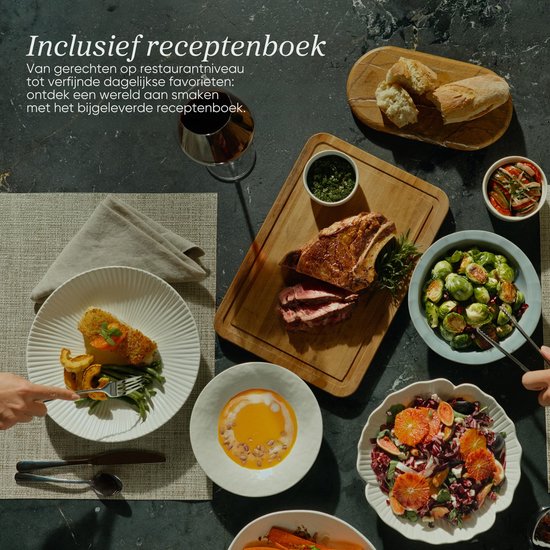 Cosori Iconic Single - RVS airfryer - 6.2L inhoud - Keramische anti aanbaklaag - met app ondersteuning
