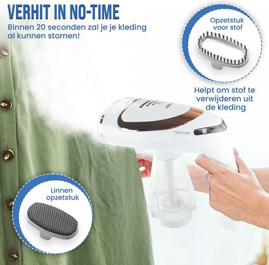 TibaGoods TIBA Kledingstomer - 1600 W - 250ml - Wit - 25x23x12 cm