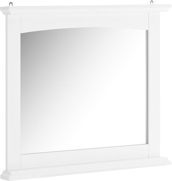 SoBuy Spiegel, badkamer, wit, 60 x 6 x 53,5 cm, van MDF E1 en glas, BZR212-W