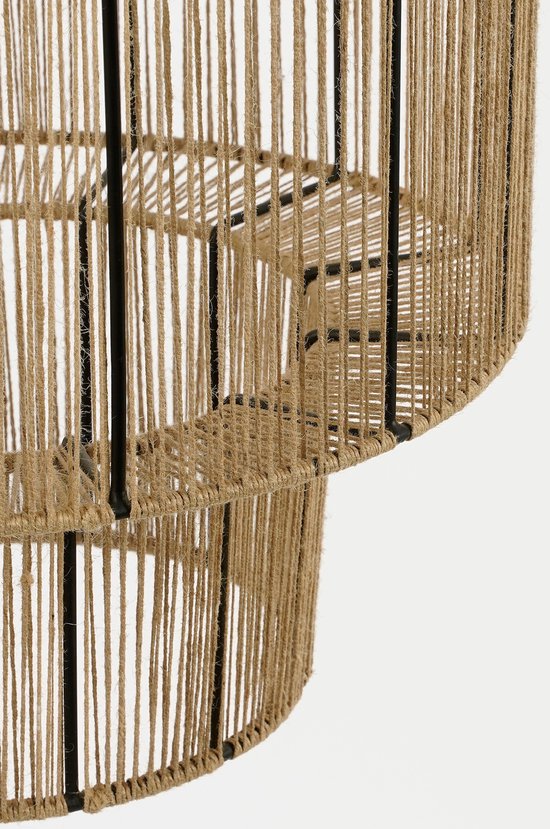 Mica Decorations Elsa Hanglamp - H49 x Ø35 cm - Jute - Lichtbruin