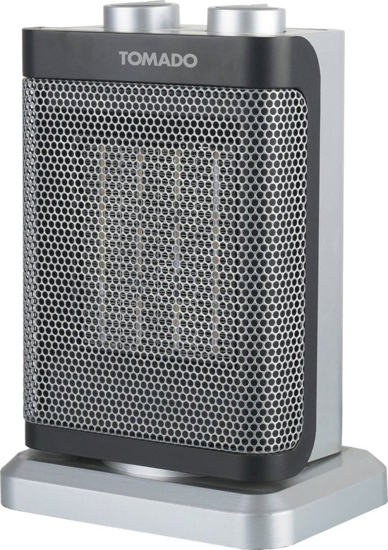 Tomado THC1502B - Keramische kachel - 24m² - 1500 watt - Oscillerend - Zwart/grijs