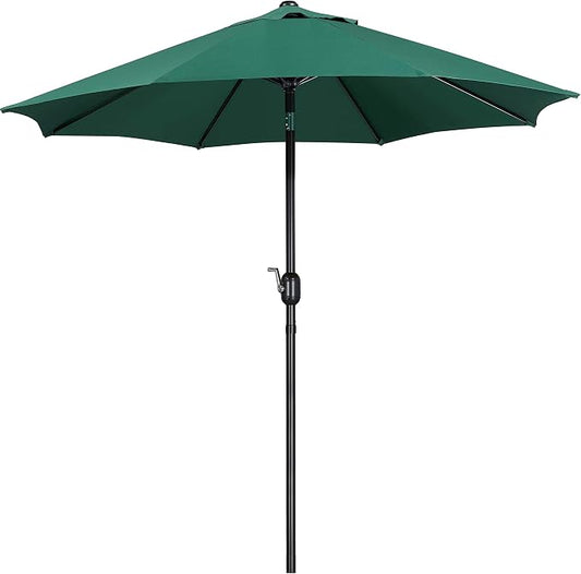 Yaheetech Parasol - Ø 270 cm - Kantelbaar - Met Zwengel - Donkergroen