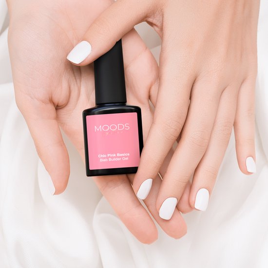 Moods Gellac BIAB - Builder in a Bottle – BIAB Nagel Builder Gel - Milky Pink - HEMA & TPO Vrij