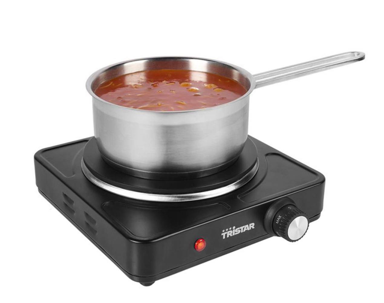 Tristar KP-6151KL Kookplaat 1500W - Ø18,5 cm - Zwart