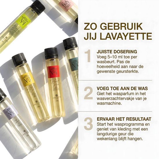 Lavayette Premium Wasparfum - Proefpakket 9x25ml - Geurbooster
