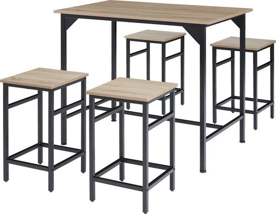 tectake - bistrotafel Set / bartafel set Edinburgh industrial light – 404307