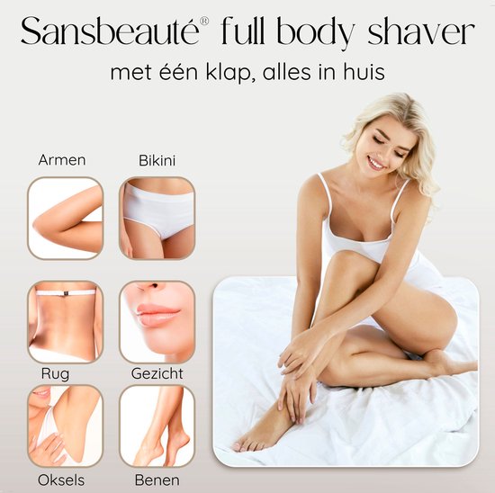 Sansbeauté® 3-in-1 Ladyshave – Electrisch – Trimmer – USB Oplaadbaar