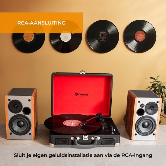 Denver Platenspeler - Ingebouwde Speakers - Incl. PC Software - Auto-stop - Retro - VPL120 - Zwart