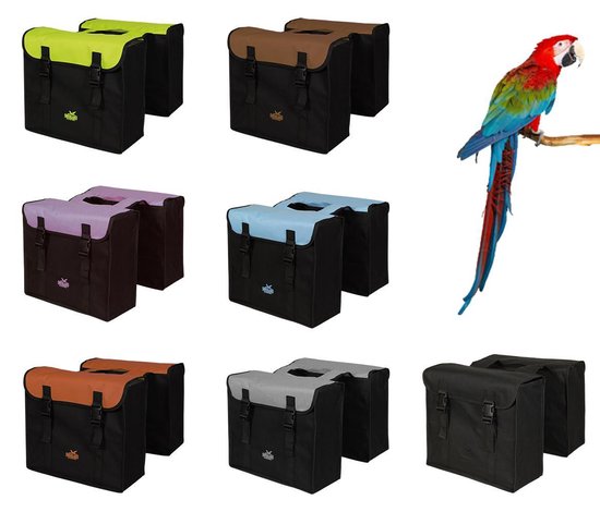 Greenlands - Dubbele Fietstas - 34 Liter - Zwart/Bruin