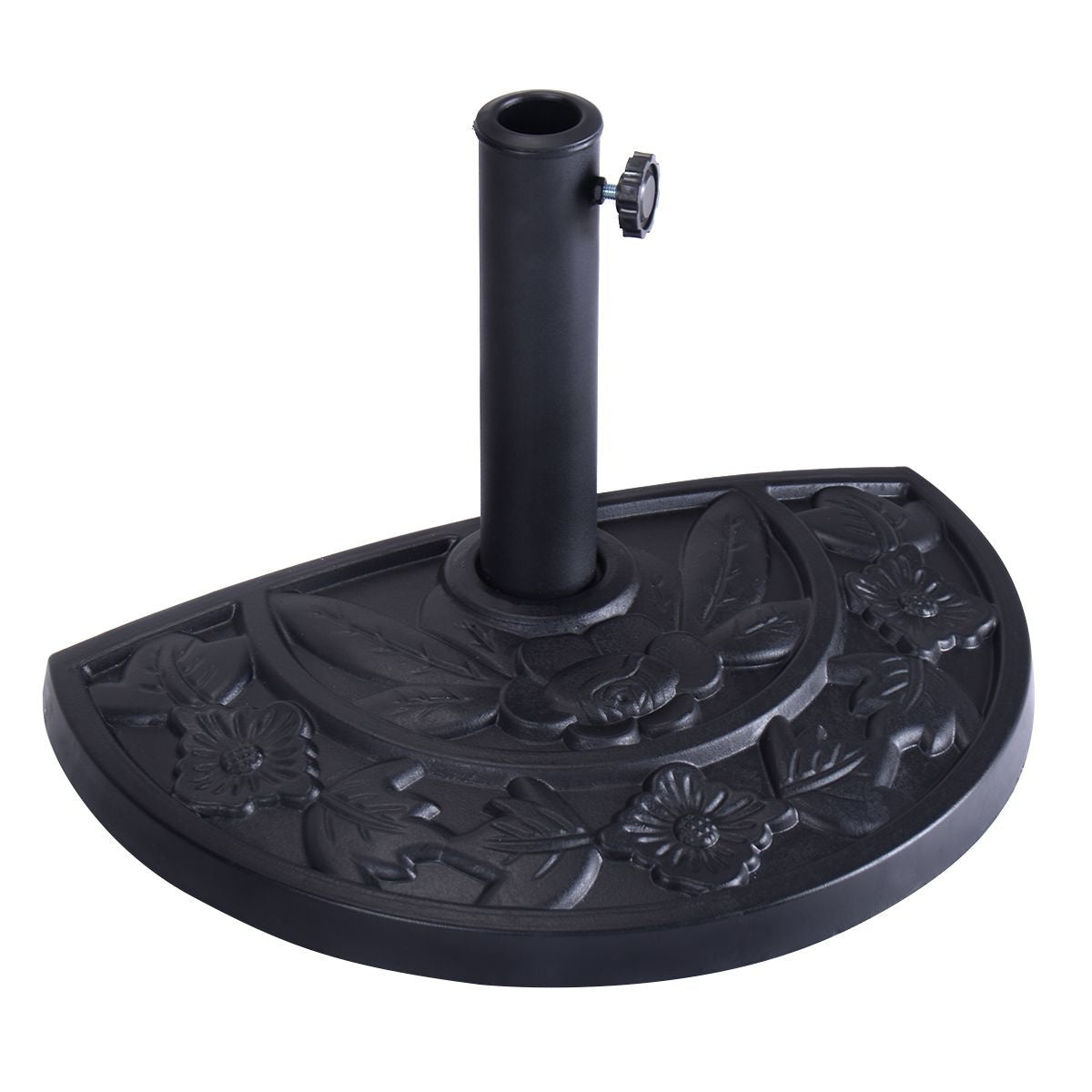 Coast Parasolvoet Halfrond Zwart - 9KG - Staal - 25 x 50 x 35 cm