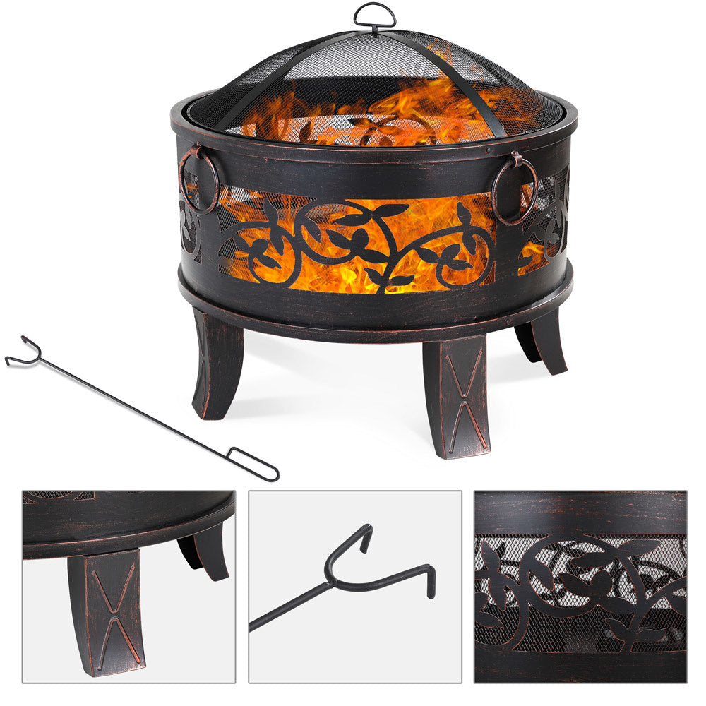 Gardebruk Vuurkorf Rond Ø 67cm – incl. Vonkbeveiliging & Vuurhaak