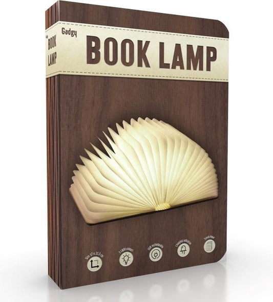 Gadgy Boeklamp – Tafellamp slaapkamer – Sfeerverlichting binnen - Groot: 21.5 x 17cm - Oplaadbaar