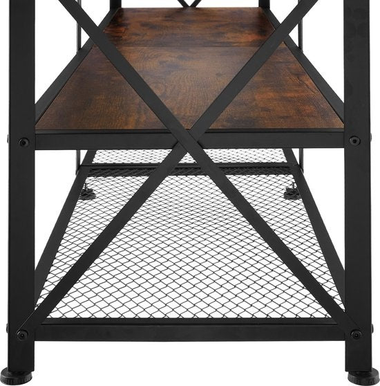 tectake - TV-meubel – Indianapolis - industrieel donkerbruin – 404543