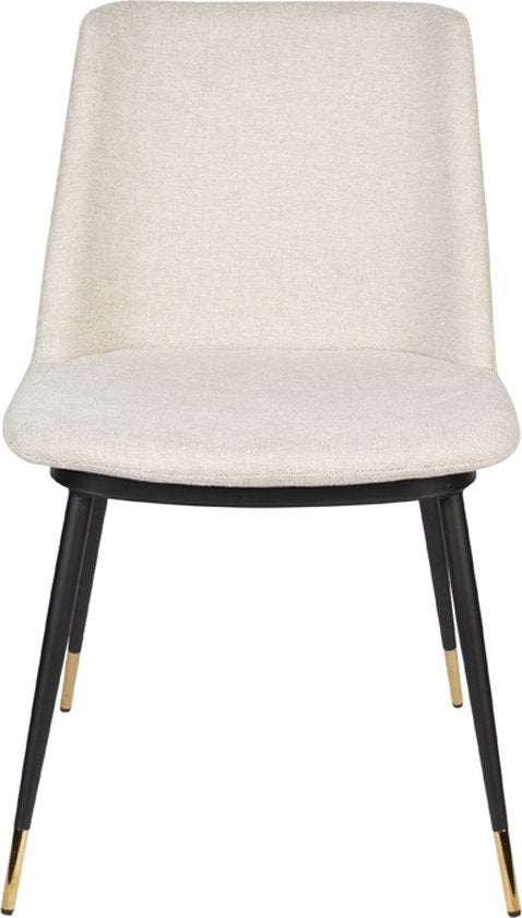 Eetkamerstoel Beige Stof - 63x49,6x80cm - Lionel - Giga Meubel