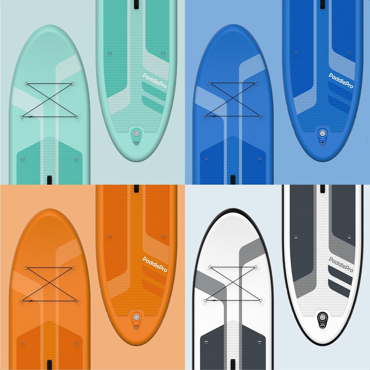 LifeGoods SUP Board - Luxe Set - met Zitje - Opblaasbaar Paddle Board - Max. 135KG - 320x81cm - Blauw