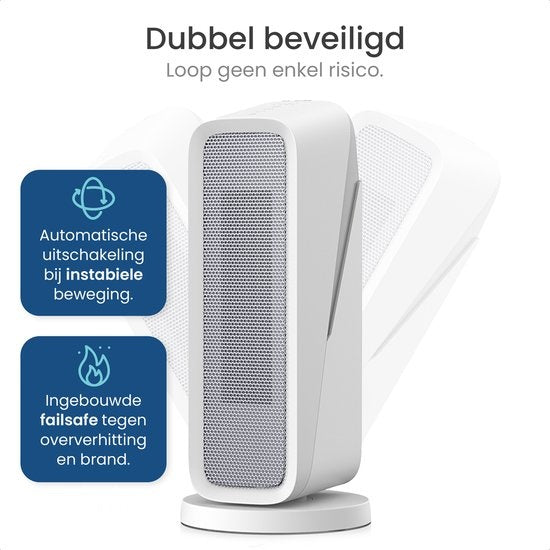 Gologi ventilatorkachel met thermostaat - Kachel elektrisch - Verwarming - Heater - Werkt met app en touch bediening - 1500W