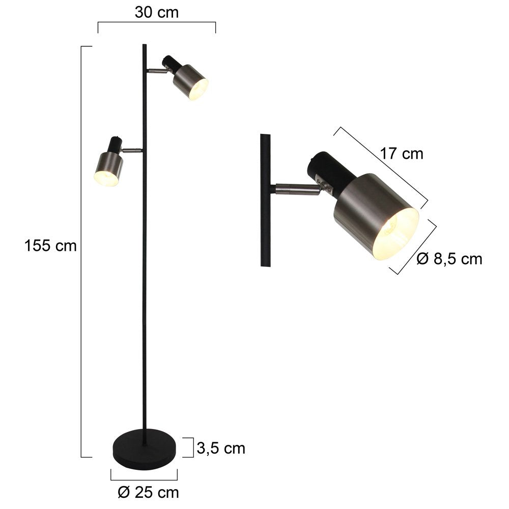 Vloerlamp Anne Lighting Fjorgard - Zwart