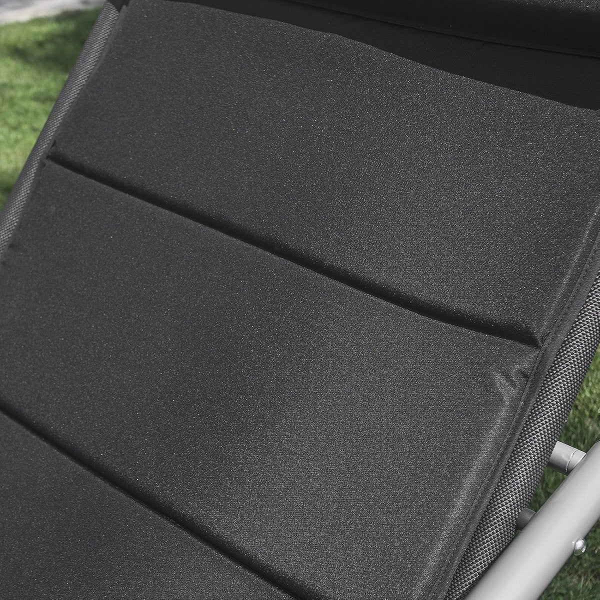 SoBuy OGS28-P02 Kussen voor Schommelstoel - Ergonomisch - Hoofdsteun - 170 x 50 x 5 cm - Zwart