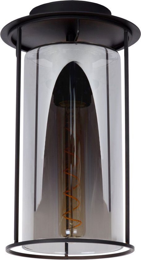 Lucide DOUNIA Plafonnière - Ø 17 cm - E27 - Zwart