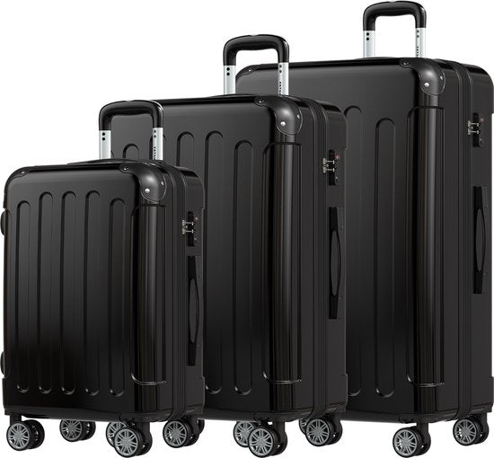TRVLMORE - Kofferset - Zwart - 38L x75L x115L