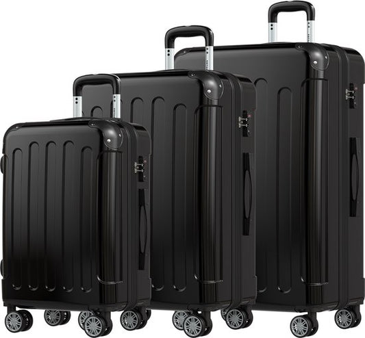 TRVLMORE - Kofferset - Zwart - 38L x75L x115L