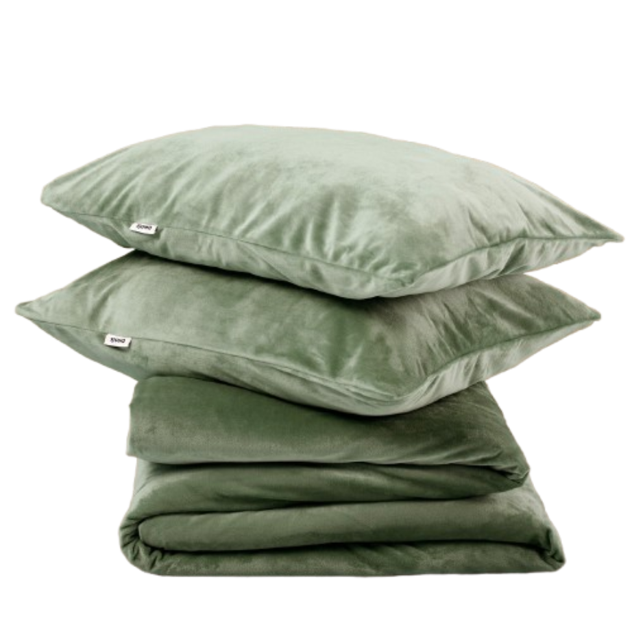 Sjumo dekbedovertrek Silky Smooth - 200 x 220 cm - Forest Green - 2 kussenslopen