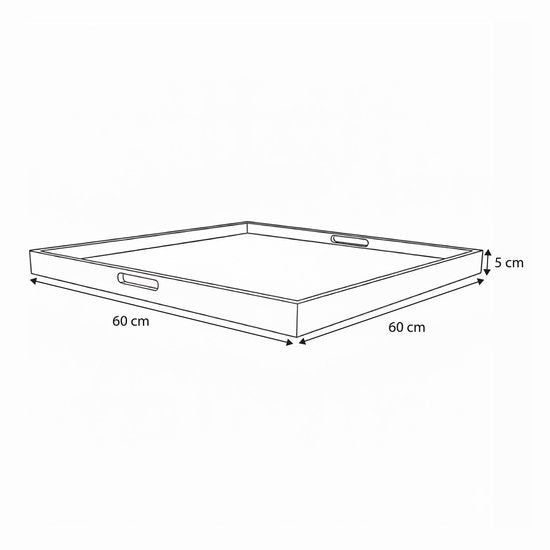 AXI Bayu Teak Dienblad – 60 x 60 x5 cm – Vierkant Dienblad – Teakhout – Voor Glazen en Tafelaankleding – Voor Binnen en Buiten