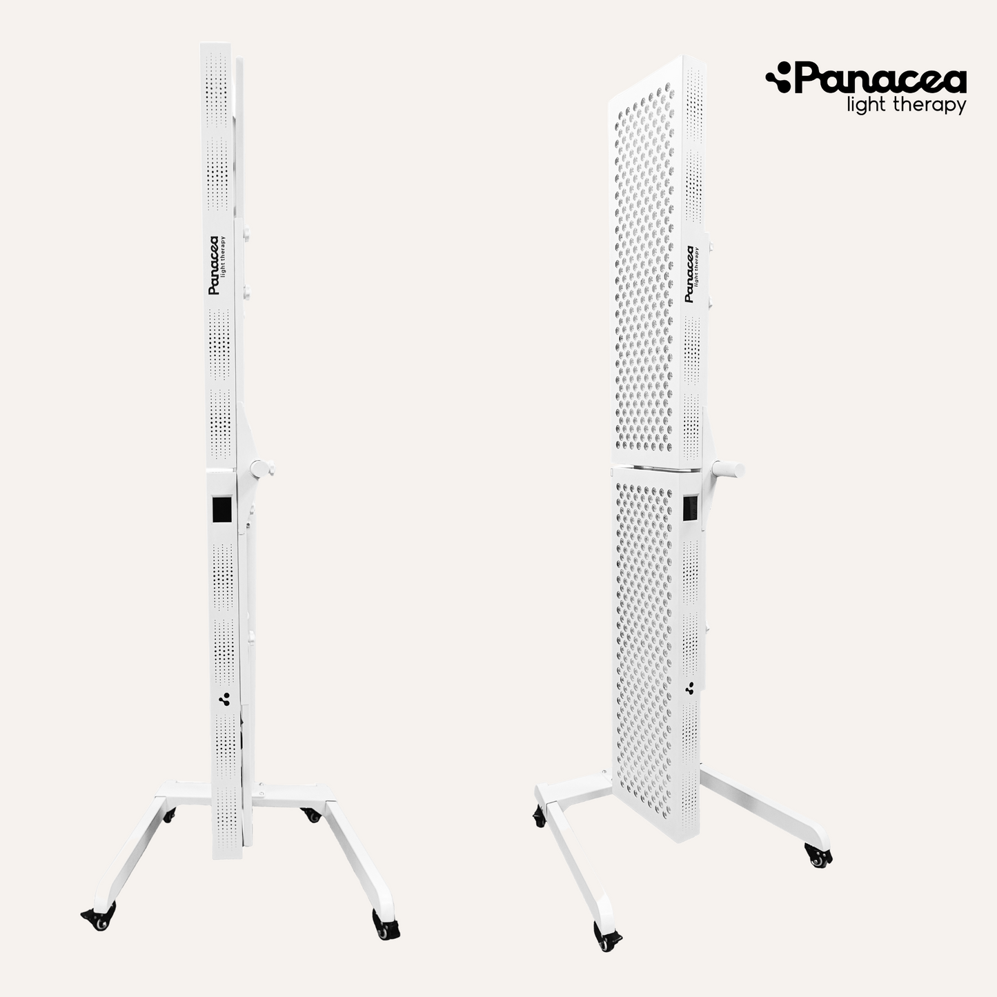 Panacea Light Therapy Verrijdbare Panel Stand – Verstelbare Hoogte tot 160 cm – Max. 20 kg – Metaal – Wit