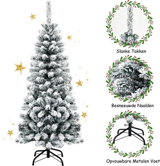 Coast Kunstkerstboom - Wit Besneeuwd - MET Premium PVC naalden - 135cm