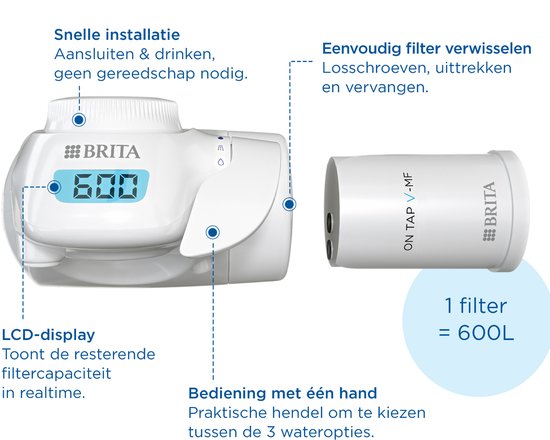 Brita Waterfiltersysteem On Tap - voor op de kraan 1 Stuks
