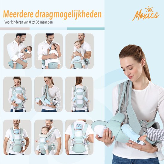Moxica Draagzak Baby - Draagdoek - Carrier - Kinderdrager - Babydrager - Drager