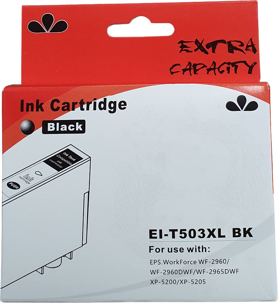 Huismerk Epson 503XL Cartridge Zwart – Hoge Capaciteit – 14,2 x 10,3 x 3,5 cm